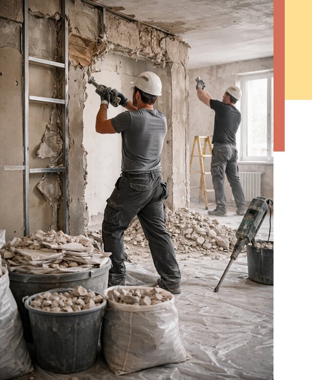 Демонтажные работы в Братске от 2755 руб. — услуги и цена под ключ | ОТДЕЛОЧНИК-Брт