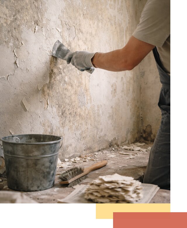 Удаление старой краски со стен в Братске качественно и быстро