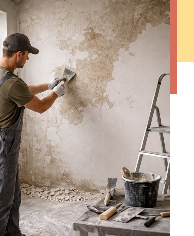 Снятие старой шпаклевки в Братске от 1888 руб. — быстро и недорого | ОТДЕЛОЧНИК-Брт