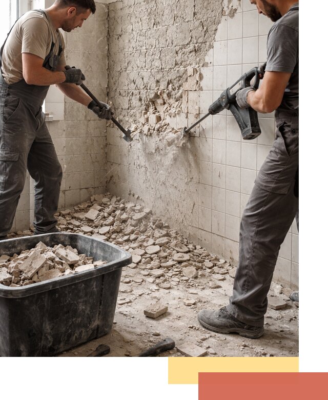 Демонтаж плитки со стен в Братске быстро и аккуратно