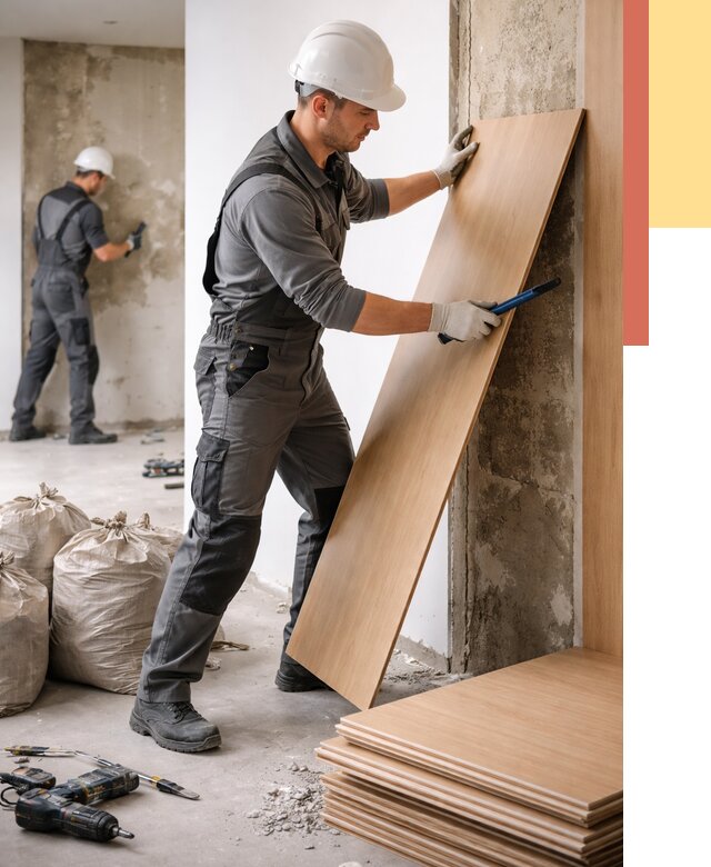 Демонтаж стеновых панелей в Братске от 3571 руб. за м² быстро и недорого | ОТДЕЛОЧНИК-Брт