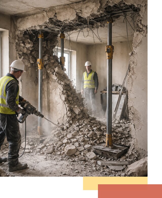 Снос несущих стен в Братске с гарантией безопасности и качества