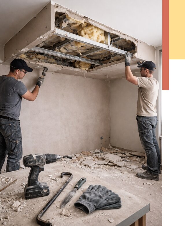 Демонтаж короба из гипсокартона в Братске от 1551 руб. — быстро и недорого | ОТДЕЛОЧНИК-Брт