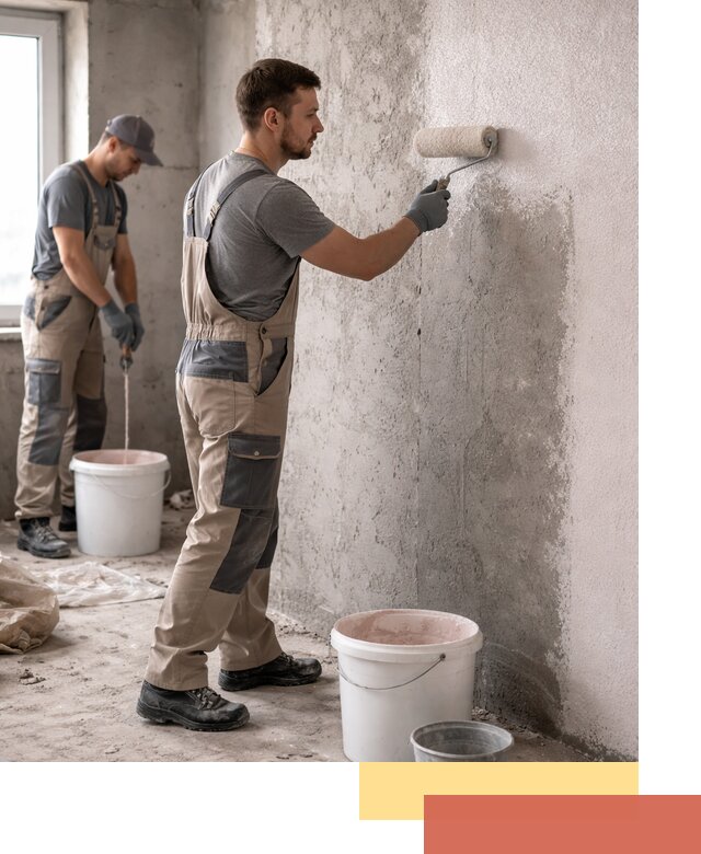 Нанесение бетоноконтакта на стены в Братске для последующей отделки