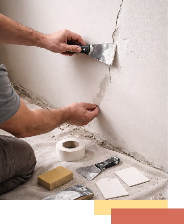 Заделка трещин и сколов в стенах и потолках в Братске