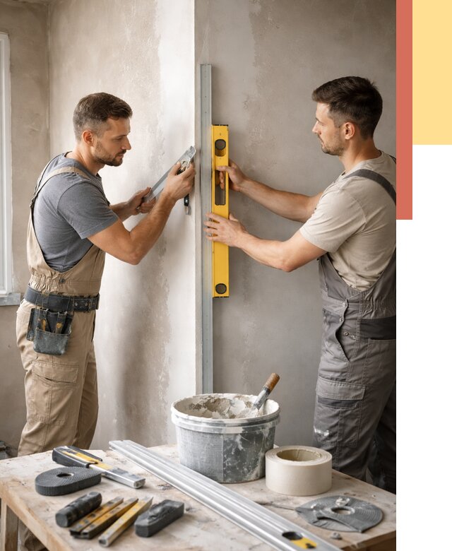 Выведение углов стен в Братске от 1888 руб. быстро и недорого | ОТДЕЛОЧНИК-Брт