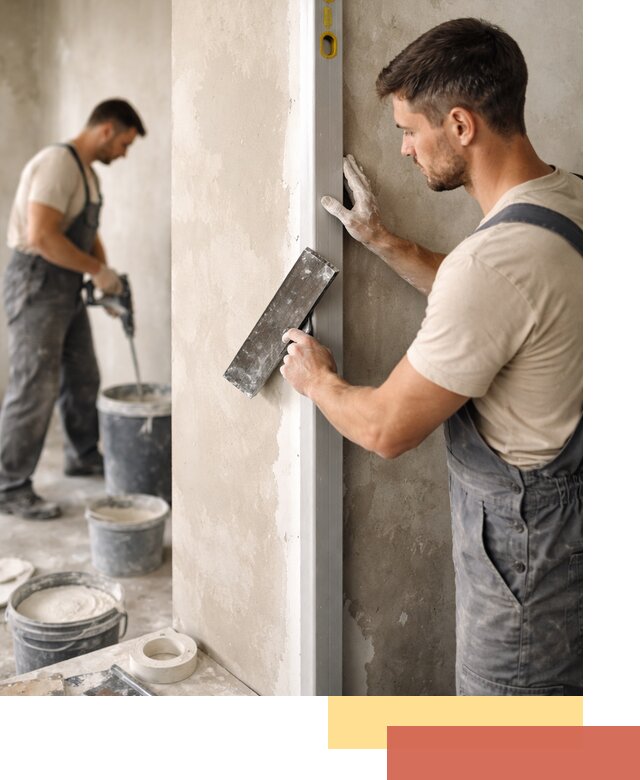 Выведение углов стен в Братске: монтаж и оштукатуривание