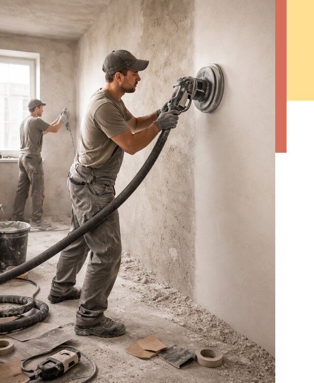 Шлифовка стен в Братске от 1224 руб/м2 — быстро и недорого | ОТДЕЛОЧНИК-Брт