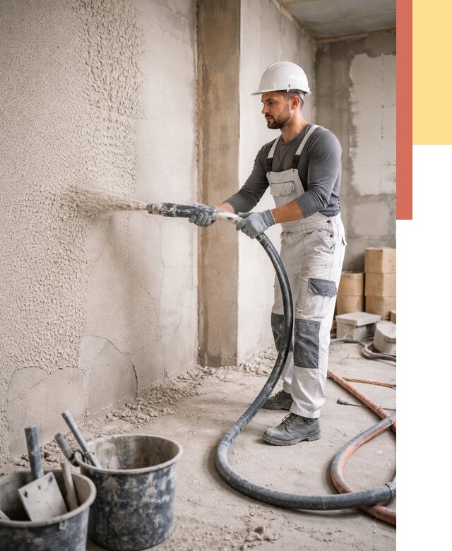 Машинная штукатурка стен в Братске под ключ от 6633 руб./м2 | ОТДЕЛОЧНИК-Брт