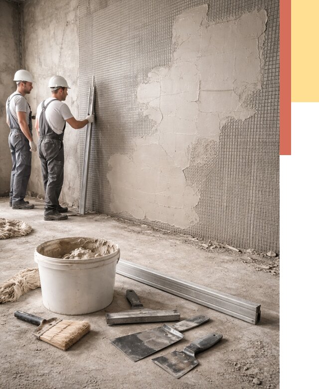 Штукатурка стен по сетке в Братске от 5612 руб./м2 — быстро и недорого | ОТДЕЛОЧНИК-Брт