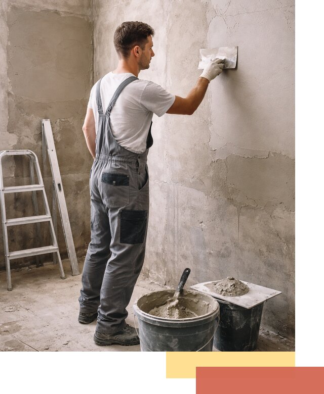 Штукатурка стен в ванной под ключ в Братске