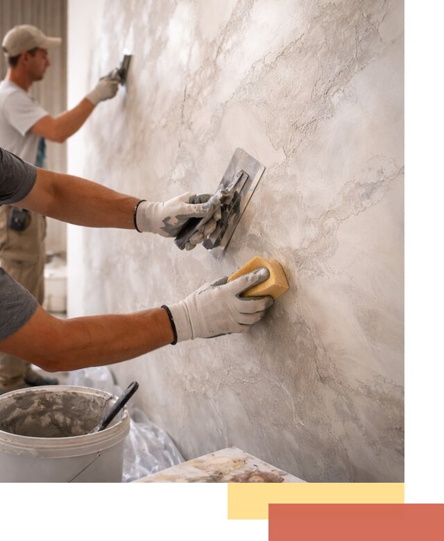 Декоративная штукатурка под мрамор в Братске для стен и потолков