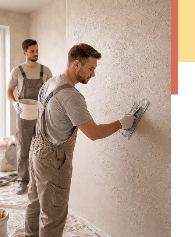 Фактурная штукатурка стен в Братске от 4286 руб./м² — заказать под ключ | ОТДЕЛОЧНИК-Брт