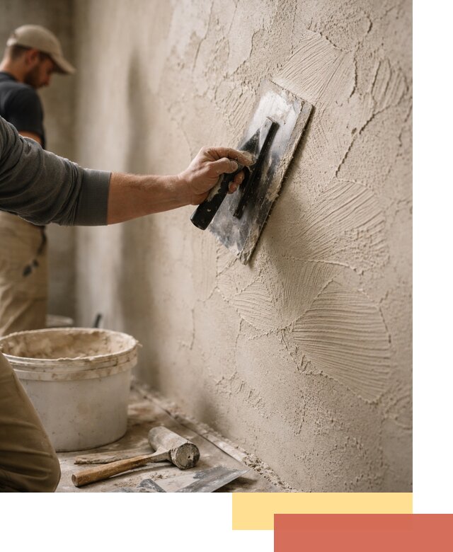 Фактурная штукатурка стен в Братске — монтаж, отделка, реставрация