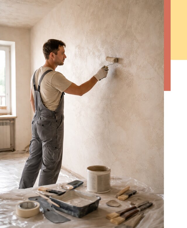 Нанесение лессирующей краски по декоративке в Братске от 1786 руб. | ОТДЕЛОЧНИК-Брт