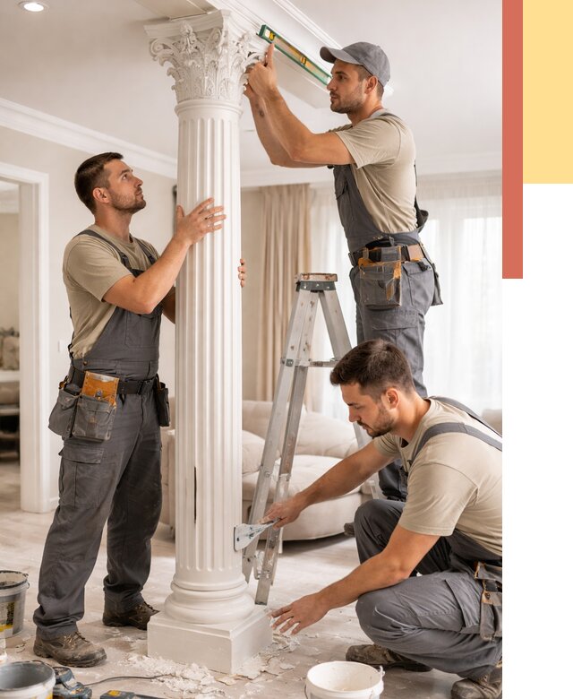 Установка декоративных колонн в Братске от 12245 руб. под ключ | ОТДЕЛОЧНИК-Брт