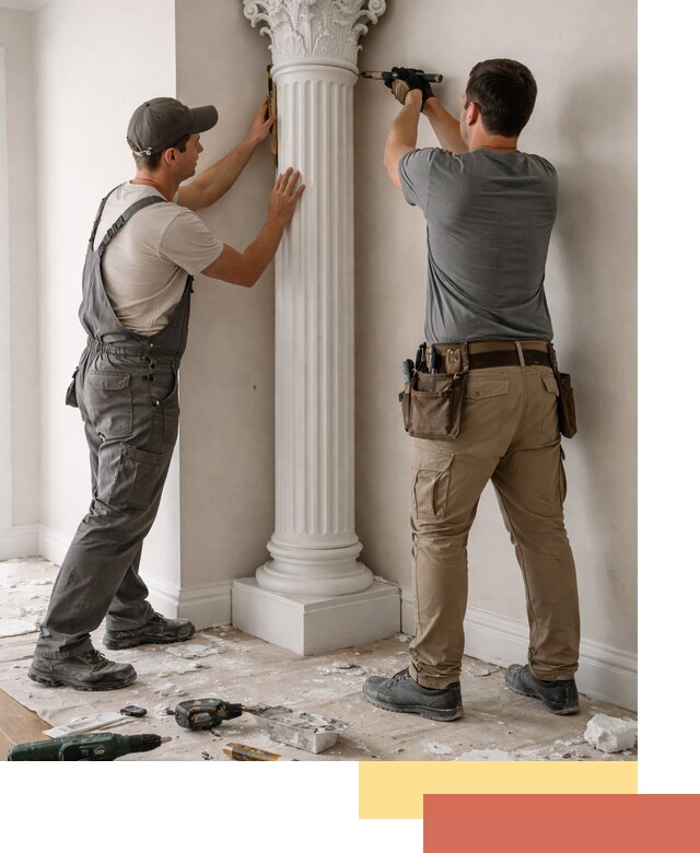 Установка декоративных колонн в Братске под ключ