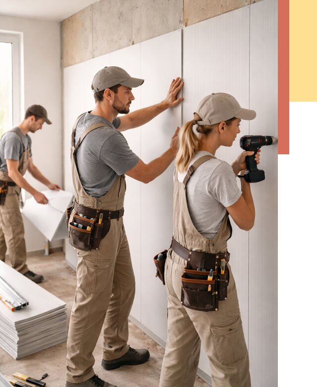 Монтаж ПВХ панелей на стены в Братске от 459 руб/м2 — быстро и недорого | ОТДЕЛОЧНИК-Брт