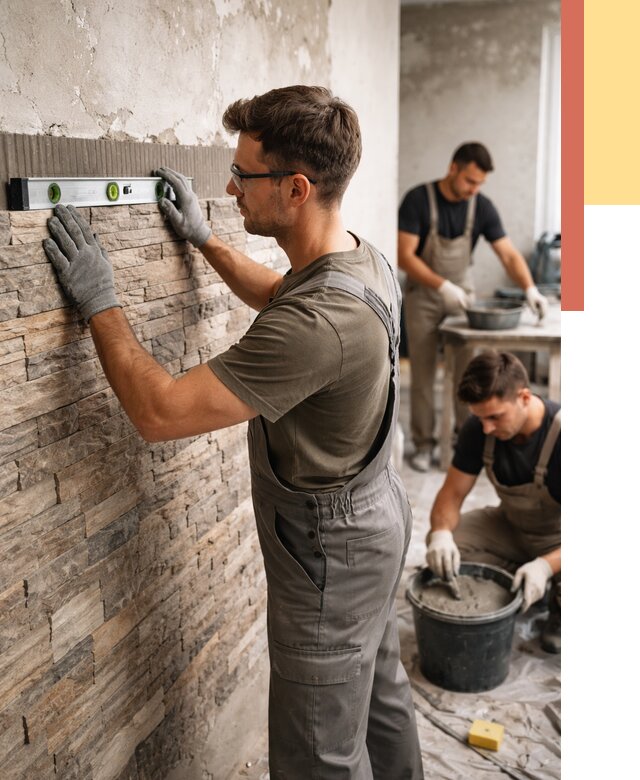 Монтаж искусственного камня в Братске от 4592 руб. под ключ | ОТДЕЛОЧНИК-Брт