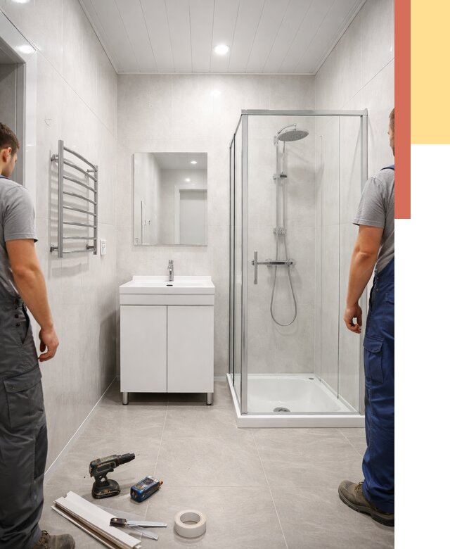 Отделка ванной комнаты панелями ПВХ в Братске от 4592 руб. за м2 | ОТДЕЛОЧНИК-Брт