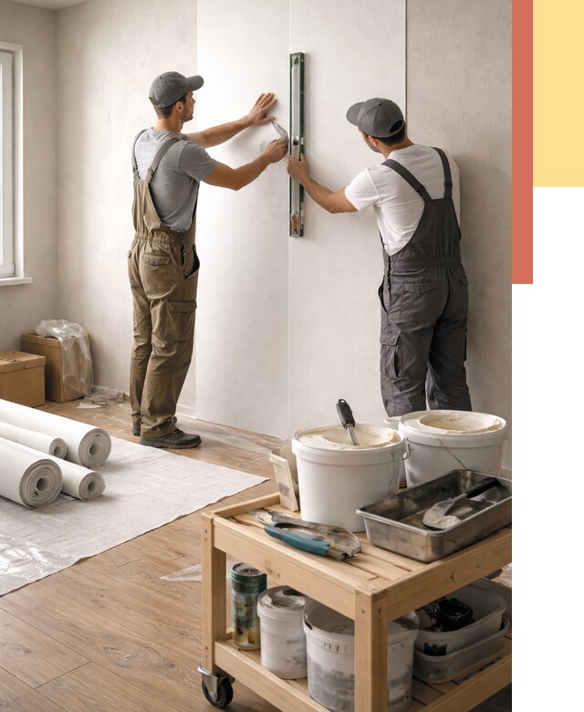 Поклейка стеклообоев в Братске от 6633 руб. за м2 — быстро и недорого | ОТДЕЛОЧНИК-Брт