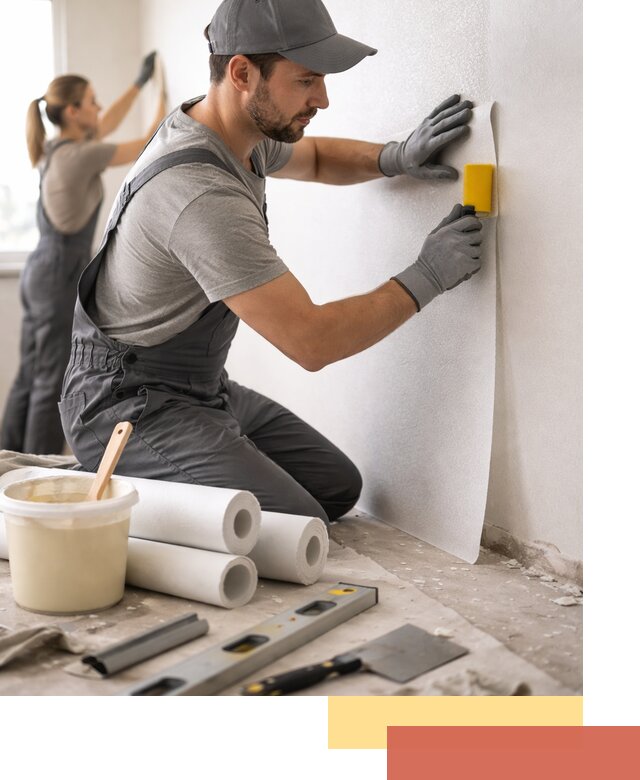 Поклейка стеклообоев профессионально в Братске