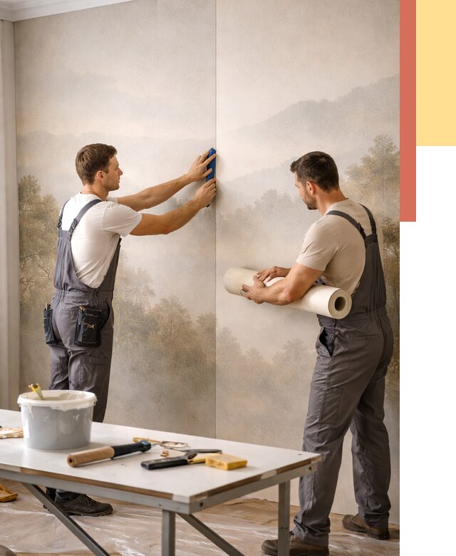 Поклейка фотообоев в Братске от 8673 руб/м² — быстро и недорого | ОТДЕЛОЧНИК-Брт