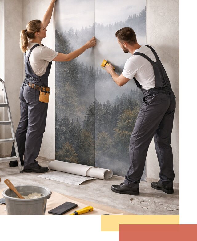 Поклейка фотообоев профессионально в Братске под ключ