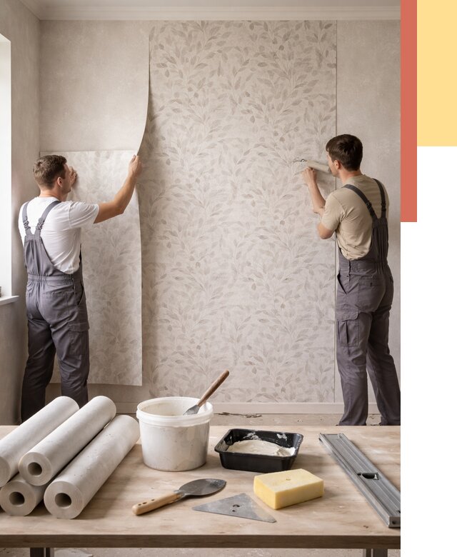 Поклейка обоев с подбором рисунка в Братске от 3571 руб. | ОТДЕЛОЧНИК-Брт - быстро и недорого