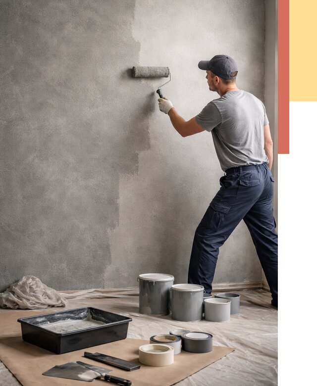 Покраска стен под бетон в Братске от 663 руб. за м2 — быстро и недорого | ОТДЕЛОЧНИК-Брт