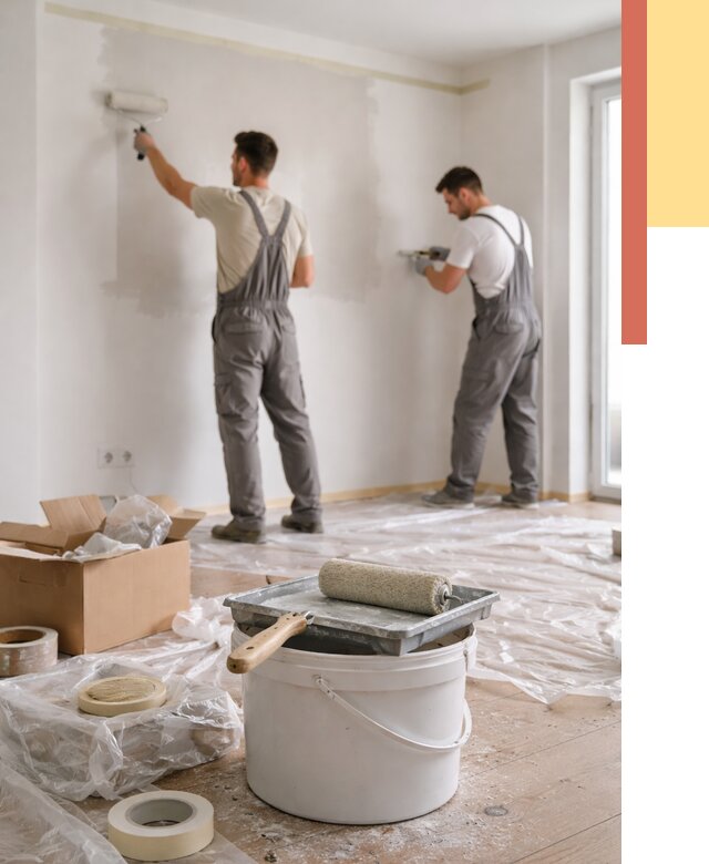 Покраска стен в квартире в Братске от 2551 руб/м2 — быстро и недорого | ОТДЕЛОЧНИК-Брт