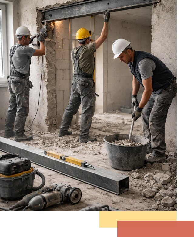 Создание проемов в стенах и несущих конструкциях в Братске