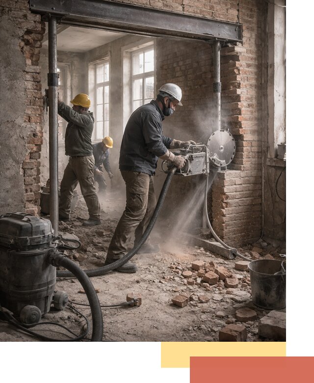 Прорезка проема в стене под дверной или оконный проем в Братске