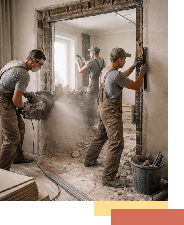 Расширение дверного проема под установку новой двери в Братске