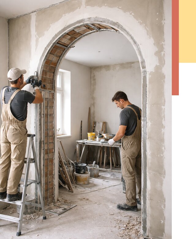 Устройство арочного проема в Братске от 9694 руб. под ключ — быстро и недорого | ОТДЕЛОЧНИК-Брт