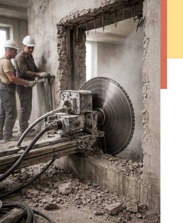 Алмазная резка проемов в Братске от 4592 руб. быстро и недорого | ОТДЕЛОЧНИК-Брт