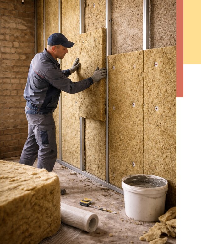 Утепление стен минватой в Братске от 1378 руб./м2 — недорого и быстро | ОТДЕЛОЧНИК-Брт