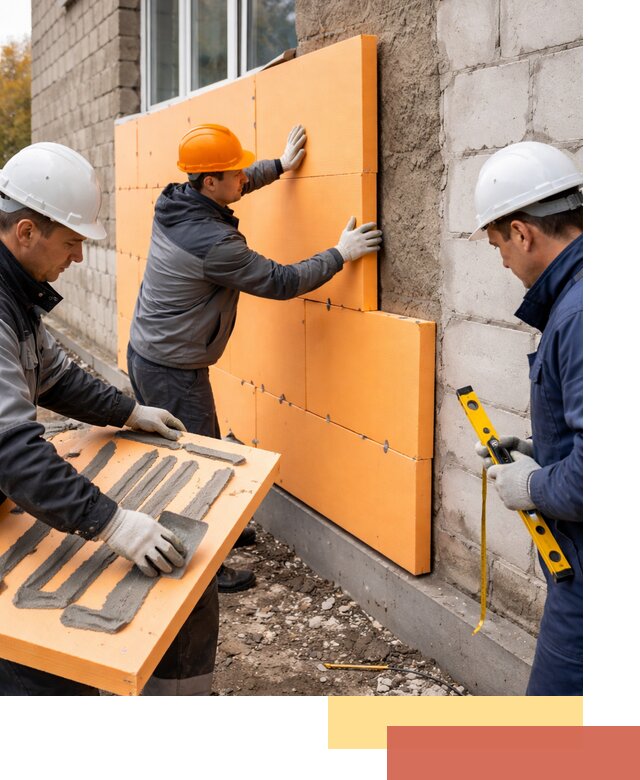 Утепление фасада пеноплексом под ключ в Братске