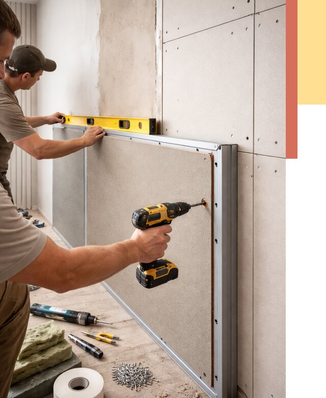 Шумоизоляция стен панелями ЗИПС в Братске от 2245 руб./м² под ключ | ОТДЕЛОЧНИК-Брт