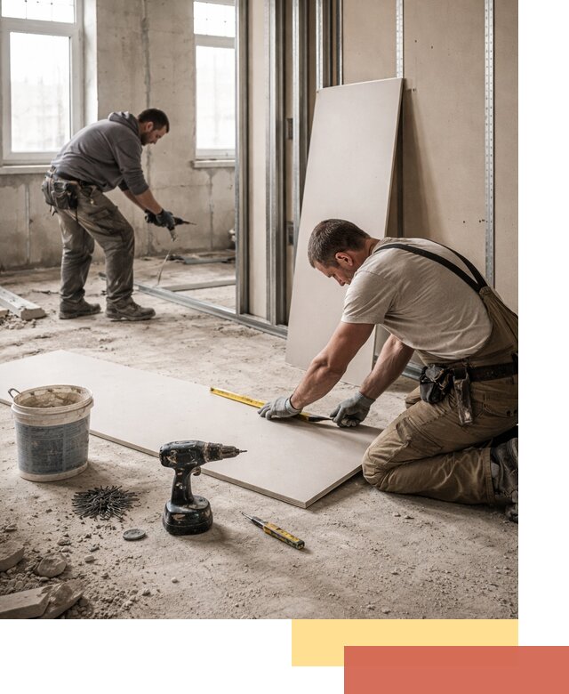 Кладка перегородок из ПГП под ключ в Братске