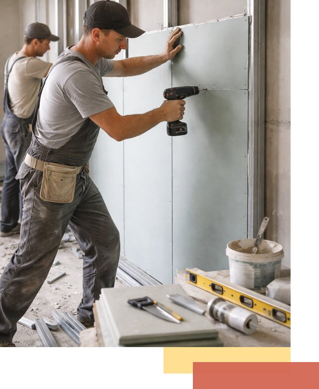 Кладка влагостойких перегородок ПГП в Братске