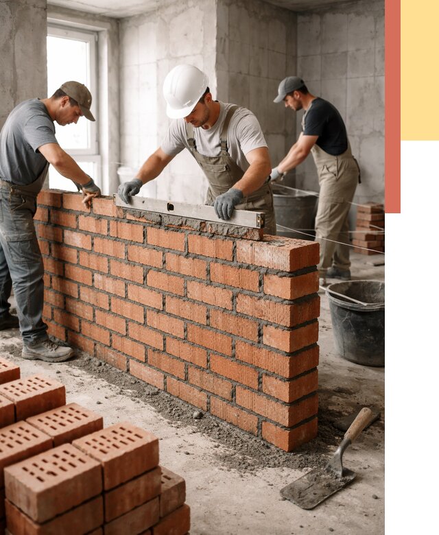Кладка перегородок из кирпича в Братске от 3571 руб. за м² | ОТДЕЛОЧНИК-Брт