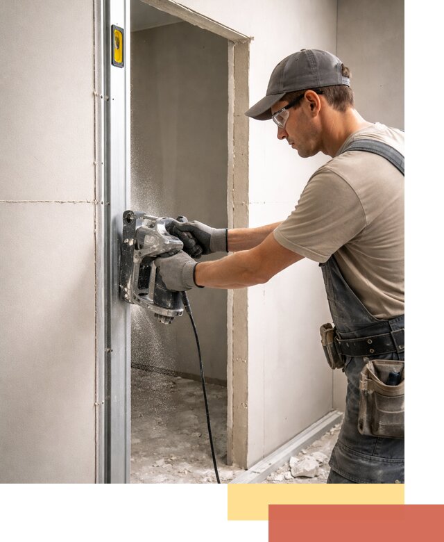 Устройство дверного проема в перегородке в Братске