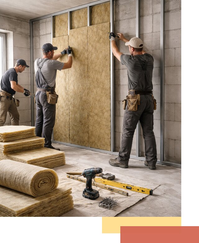 Шумоизоляция перегородок из блоков в Братске — монтаж и защита шумоизоляцией