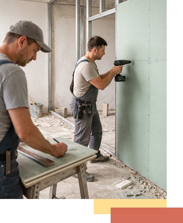 Перегородки из влагостойкого гипсокартона под ключ в Братске