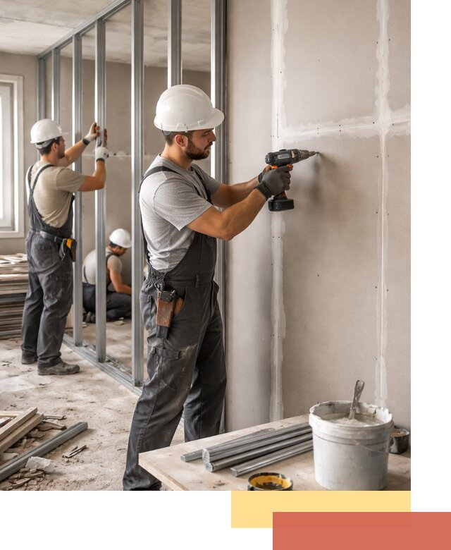 Перегородки из огнестойкого гипсокартона в Братске под ключ