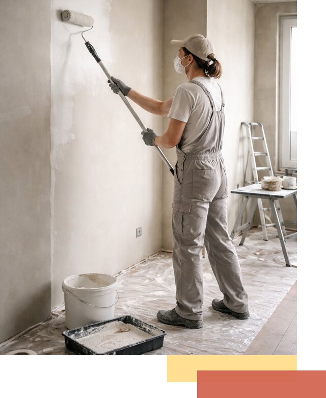 Покраска перегородок из гипсокартона в Братске качественно и недорого