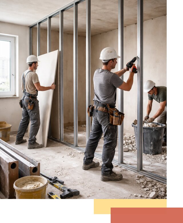 Перенос гипсокартонной перегородки в Братске профессионально и быстро