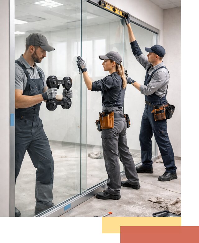 Профессиональный монтаж стеклянных перегородок в Братске