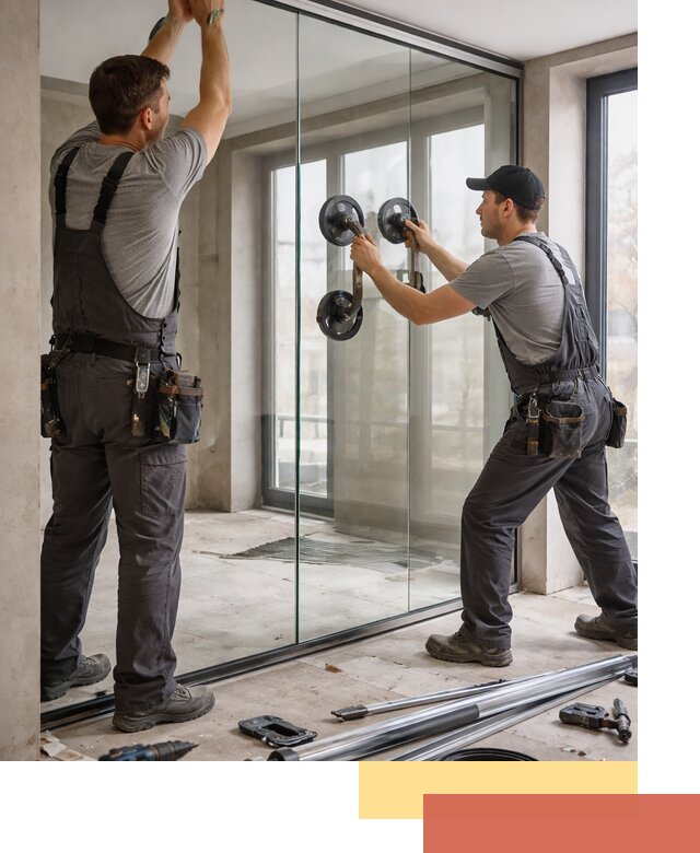 Цельностеклянные перегородки под ключ в Братске